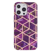 iPhone 15 Pro Skal Marmormönster Lila