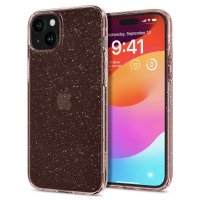 iPhone 15 Cover Liquid Crystal Glitter Rose Quartz