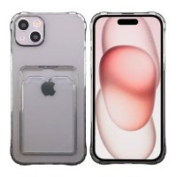 iPhone 15 Skal Korthållare Stöttåligt Svart