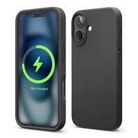 iPhone 16 Skal Silikon MagSafe Svart