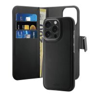 iPhone 16 Pro Fodral Wallet Detachable 2 in 1 Svart