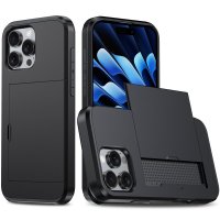 iPhone 16 Pro Max Skal Card Slide Svart