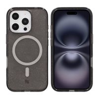 iPhone 16 Pro Skal Glitter MagSafe Svart