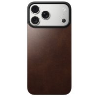 iPhone 17 Pro Max Skin Mag Leather Back Rustic Brown