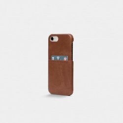 iPhone 6/6S/7/8/SE 2020 Skal Leather Backcover Brun