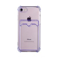 iPhone 7/8/SE Skal Korthållare Stöttåligt Lila