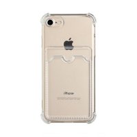 iPhone 7/8/SE Skal Korthållare Stöttåligt Transparent