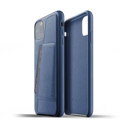 iPhone 11 Pro Max Skal Full Leather Wallet Case Monaco Blue
