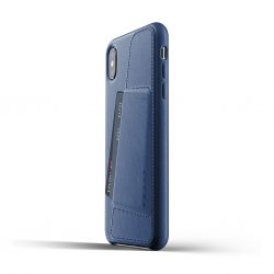 iPhone Xs Max Skal Full Leather Wallet Case Monaco Blue