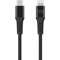 Kabel Flätad USB-C till Lightning 2m Svart