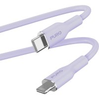 Kabel Soft Charge & Sync Cable USB-C/Lightning 1.5m Lavender