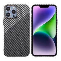 iPhone 13 Pro Max Skal Kolfibermönster Svart Vit