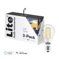 White Ambience E27 Filamentlampa - 3-Pack