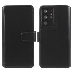Samsung Galaxy S21 Ultra Fodral Essential Leather Raven Black