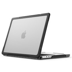 MacBook Pro 14 M1 (A2442)/M2 (A2779) Skal Svart Kant Transparent Klar