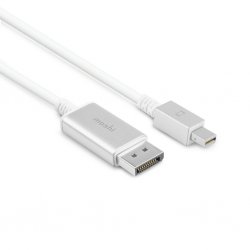 Mini DisplayPort till DisplayPort Kabel 1.5 m Vit