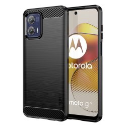 Motorola Moto G73 5G Skal Borstad Kolfibertextur Svart