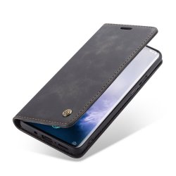 OnePlus 7 Pro Fodral Retro Flip Svart