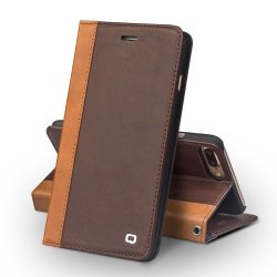 Premium Mobilfodral Äkta Läder till iPhone 7/8 Plus Mörkbrun