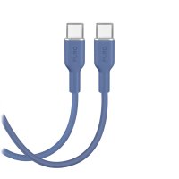 Kabel TPE 25W USB-C till USB-C 1.5m Ice Blue
