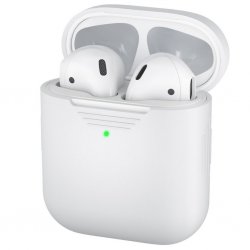 AirPods (1/2) Skal PodSkinz Skyddande silikonskal Vit