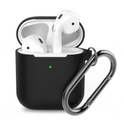 AirPods (1/2) Skal PodSkinz KeyChain Series Svart