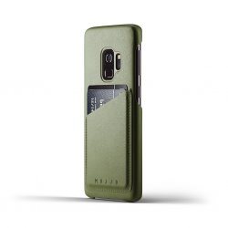 Samsung Galaxy S9 Skal Full Leather Wallet Case Olive Green