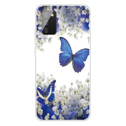 Samsung Galaxy A02s Skal Motiv Fjäril och Blomma