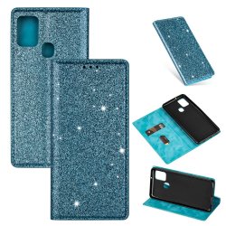 Samsung Galaxy A21s Fodral Glitter Blå