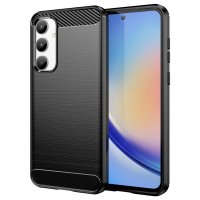 Samsung Galaxy A35 Skal Borstad Kolfibertextur Svart