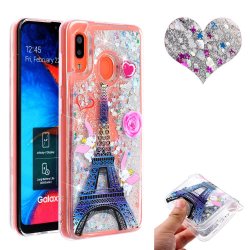 Samsung Galaxy A40 Skal Glitter Motiv Eiffeltornet