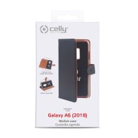 Samsung Galaxy A6 2018 Fodral Wally Wallet Case Svart