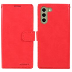 Samsung Galaxy S21 FE Fodral Lädertextur Röd