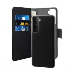 Samsung Galaxy S21 FE Fodral Wallet Detachable 2 in 1 Svart