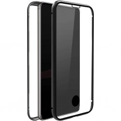 Samsung Galaxy S21 Skal 360° Real Glass Case Svart Transparent