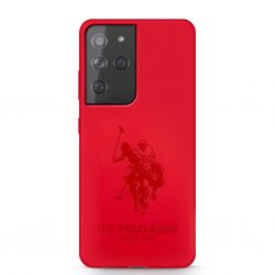 Samsung Galaxy S21 Ultra Skal med Logo Röd