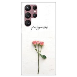 Samsung Galaxy S22 Ultra Skal Motiv Rosa Ros