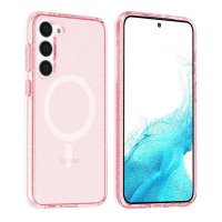 Samsung Galaxy S23 Plus Skal Glitter MagSafe Rosa