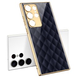 Samsung Galaxy S23 Ultra Skal Motiv Blåa Rutor