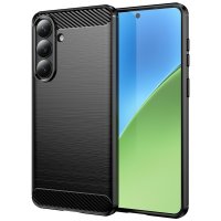 Samsung Galaxy S26 Skal Borstad Kolfibertextur Svart