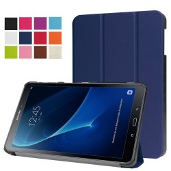 Samsung Galaxy Tab A 10.1 T580 T585 Vikbart Smart Fodral Stativ Mörkblå