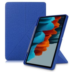 Samsung Galaxy Tab S7 Plus T970 T976 Fodral Origami Blå
