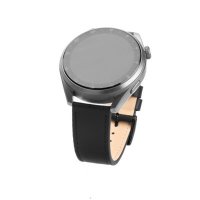 Samsung Galaxy Watch 20mm Armband Leather Strap Svart
