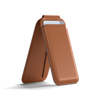 Korthållare Vegan-Leather Magnetic Wallet Stand Brun