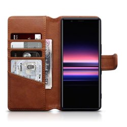 Sony Xperia 5 III Fodral Essential Leather Maple Brown