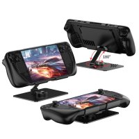 Steam Deck Skyddsskal i Metall med Stativ Svart