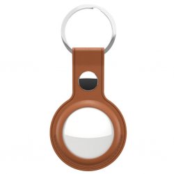 AirTag Hållare Läder 2-pack Brun