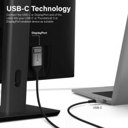 Kabel Ultra USB-C to DisplayPort Cable 4K 60Hz 2 m