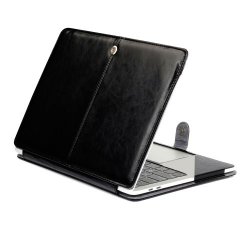 MacBook Pro 13 Touch Bar (A1706 A1708 A1989 A2159) Fodral PU-läder Svart