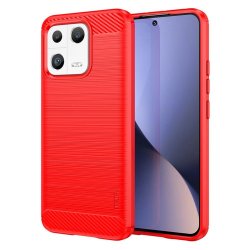 Xiaomi 13 Skal Borstad Kolfibertextur Röd